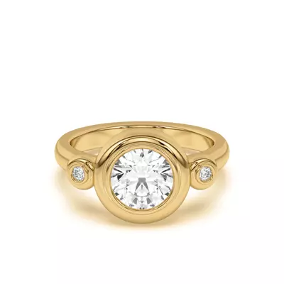 Nia Donut Bezel Engagement Ring