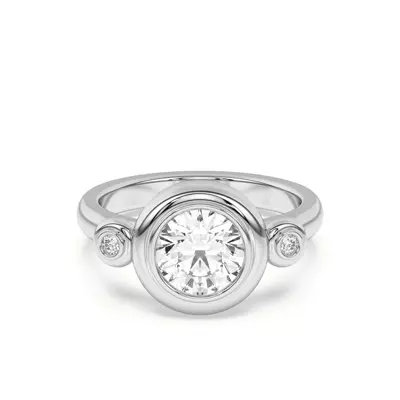 Nia Donut Bezel Engagement Ring
