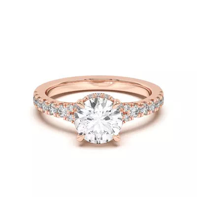Orbit Halo Split Pavé Engagement Ring