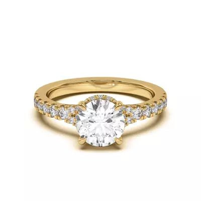 Orbit Halo Split Pavé Engagement Ring
