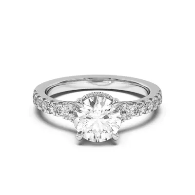 Orbit Halo Split Pavé Engagement Ring
