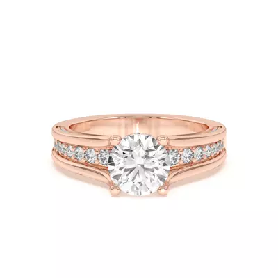 Vesara Pavé Split Band Engagement Ring