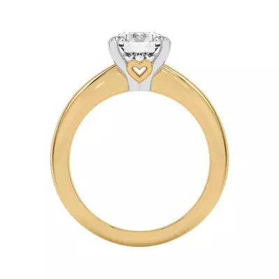 Golden Heart Engagement Ring