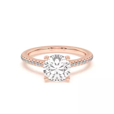 Sonja Pavé Hidden Halo Engagement Ring