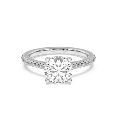 Sonja Pavé Hidden Halo Engagement Ring