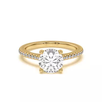 Sonja Pavé Hidden Halo Engagement Ring