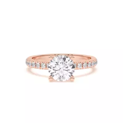 Betsy Classic Pavé Engagement Ring