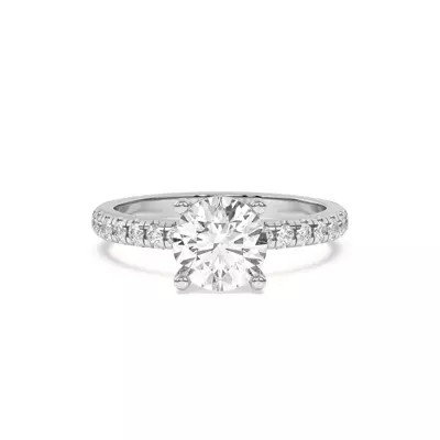 Betsy Classic Pavé Engagement Ring
