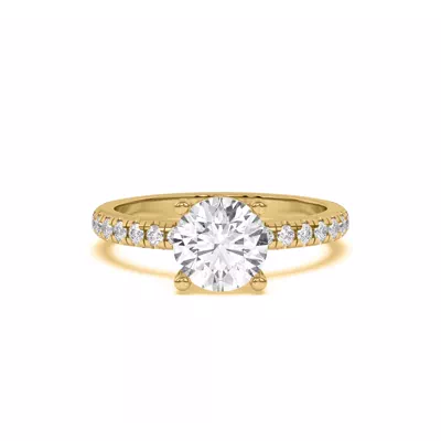 Betsy Classic Lab Pavé Engagement Ring