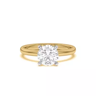 Ally Classic Two-Tone Engagement Ring (2mm)