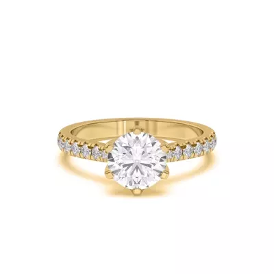 Marigold Grand Tulip Inspired 6 Prong Lab Engagement Ring