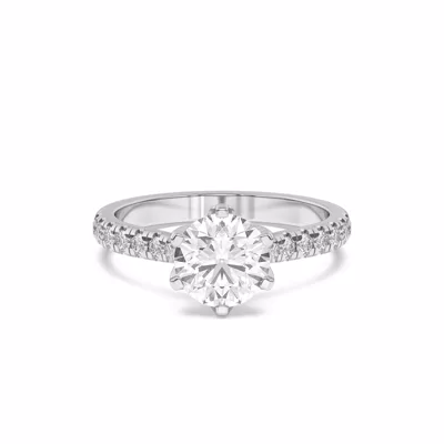 Marigold Grand Tulip Inspired 6 Prong Lab Engagement Ring