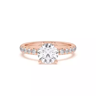 Marie Majestic Hidden Halo Pavé Engagement Ring