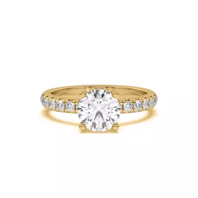 Marie Majestic Hidden Halo Pavé Engagement Ring