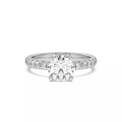 Marie Majestic Hidden Halo Pavé Engagement Ring