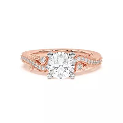 Oasis Filigree Pavé Engagement Ring
