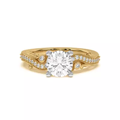 Oasis Filigree Pavé Engagement Ring