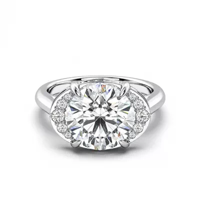 Belloc Graduated Side Halo Engagement Ring