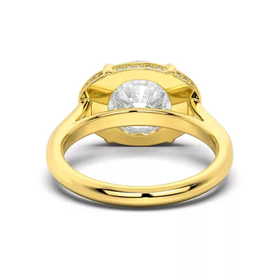 Belloc Graduated Side Halo Lab Diamond Engagement Ring