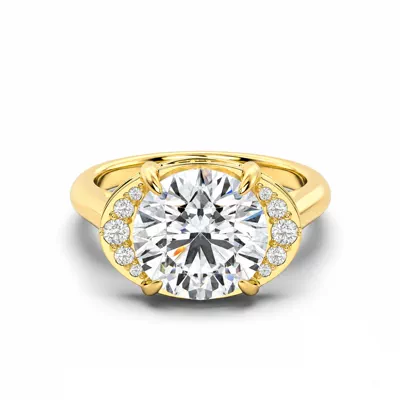 Belloc Graduated Side Halo Engagement Ring