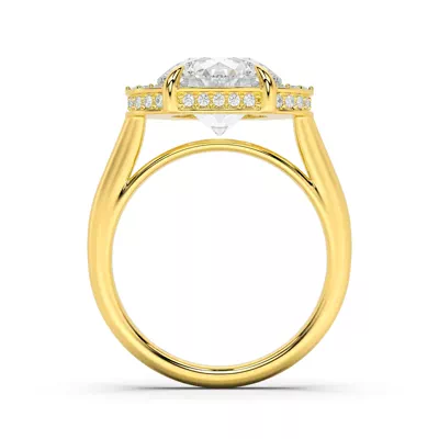 Belloc Graduated Side Halo Engagement Ring