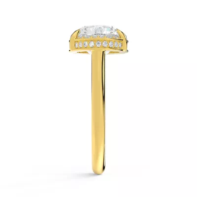 Belloc Graduated Side Halo Engagement Ring