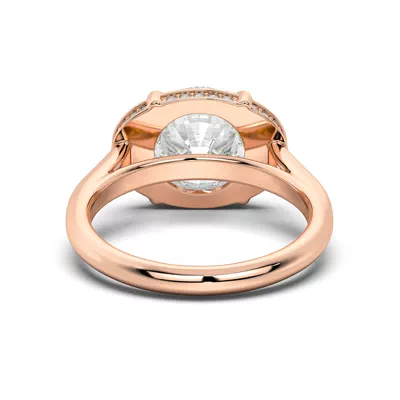 Belloc Graduated Side Halo Lab Diamond Engagement Ring