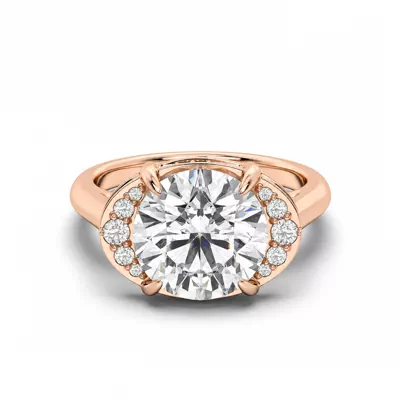 Belloc Graduated Side Halo Engagement Ring