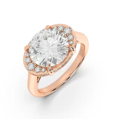 Belloc Graduated Side Halo Engagement Ring