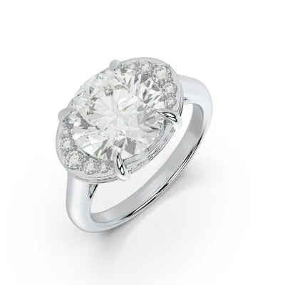 Belloc Graduated Side Halo Engagement Ring