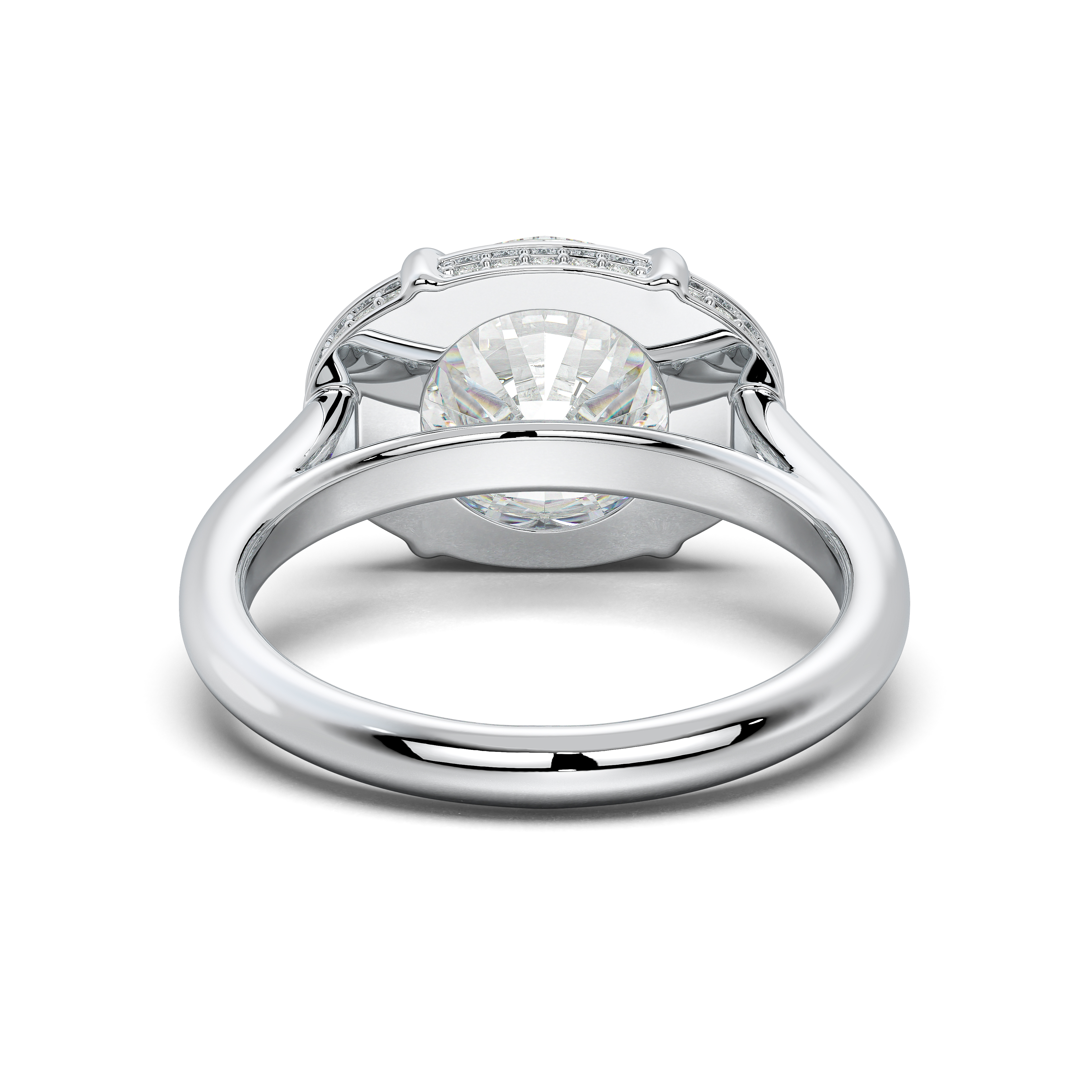 Belloc Graduated Side Halo Engagement Ring