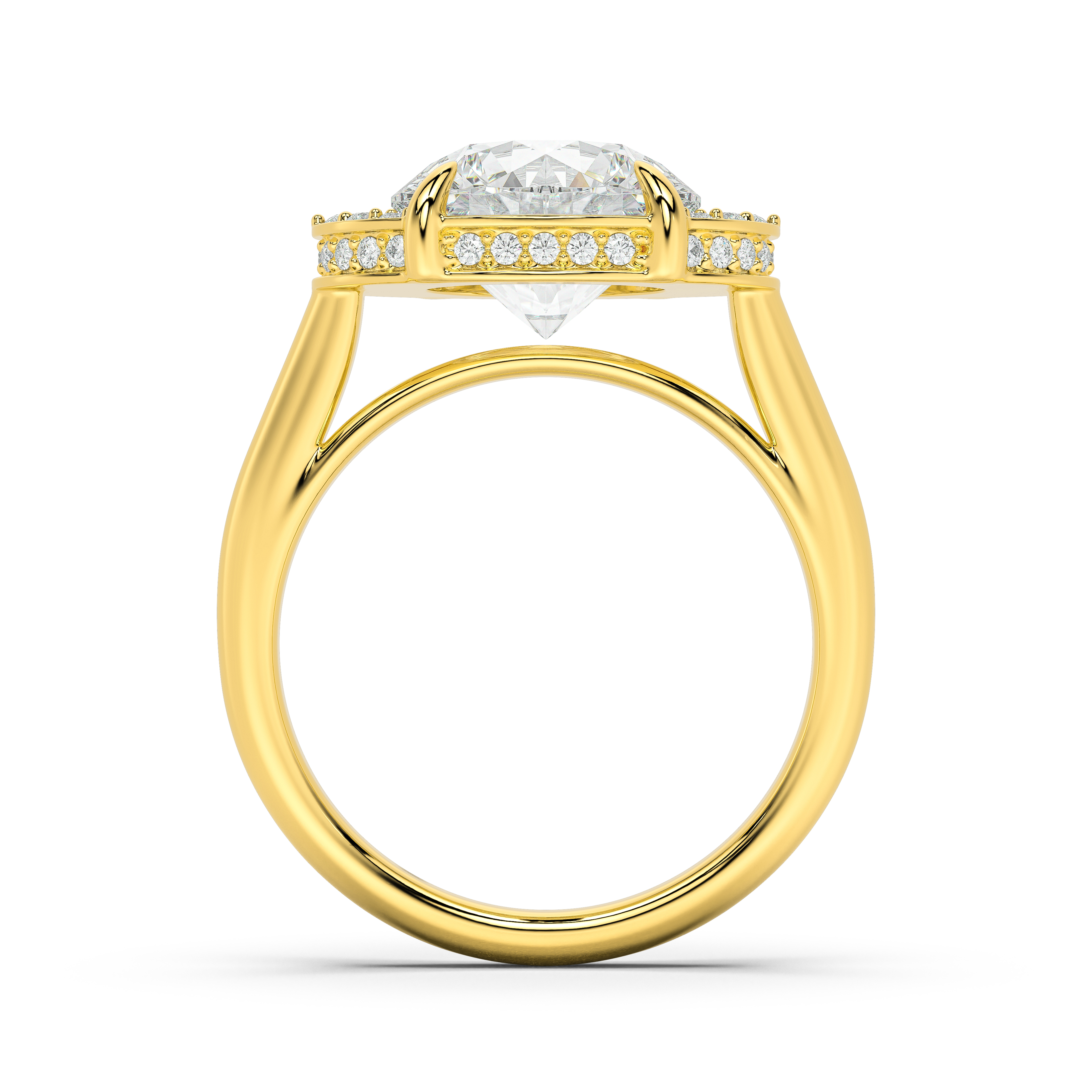 Belloc Graduated Side Halo Engagement Ring