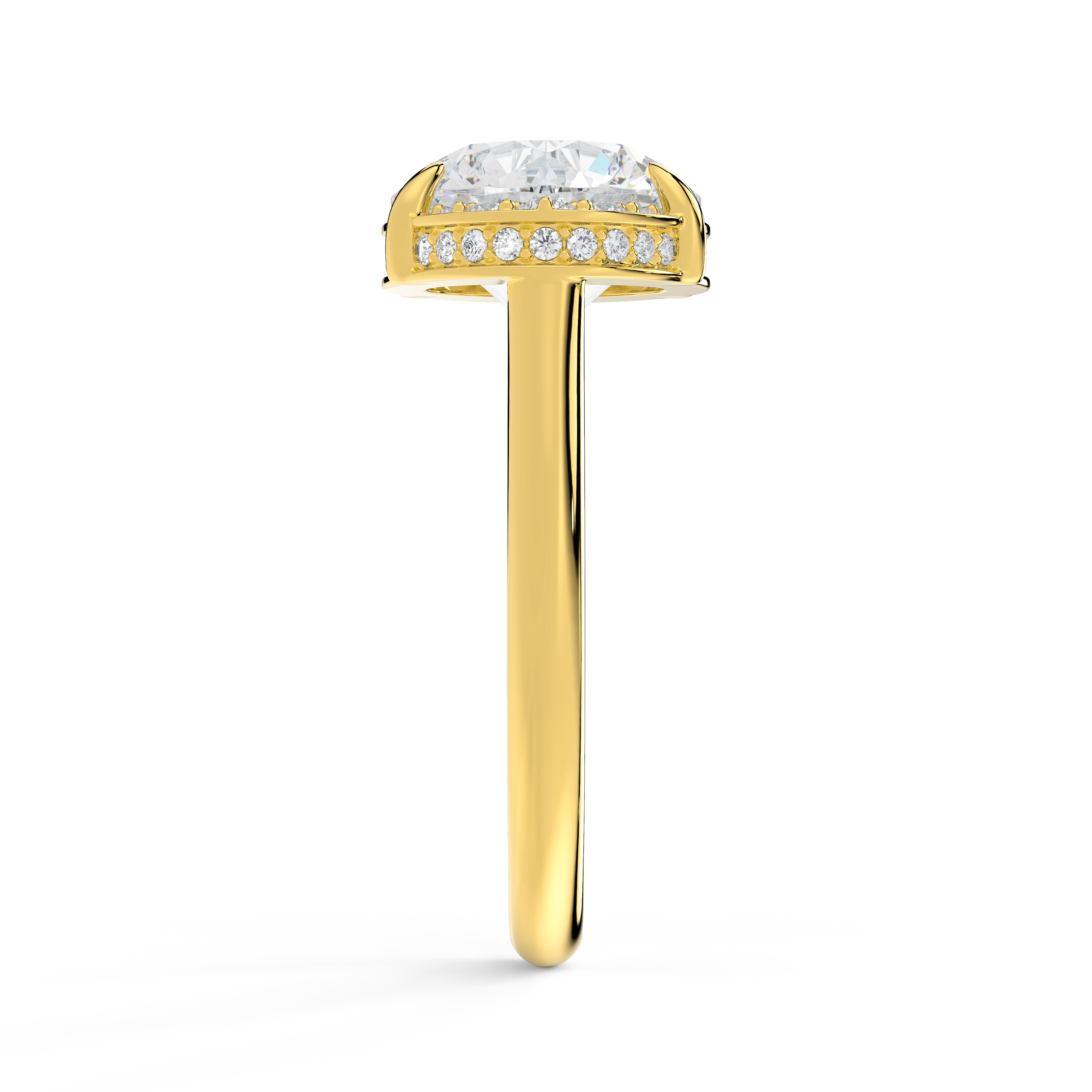 Belloc Graduated Side Halo Engagement Ring