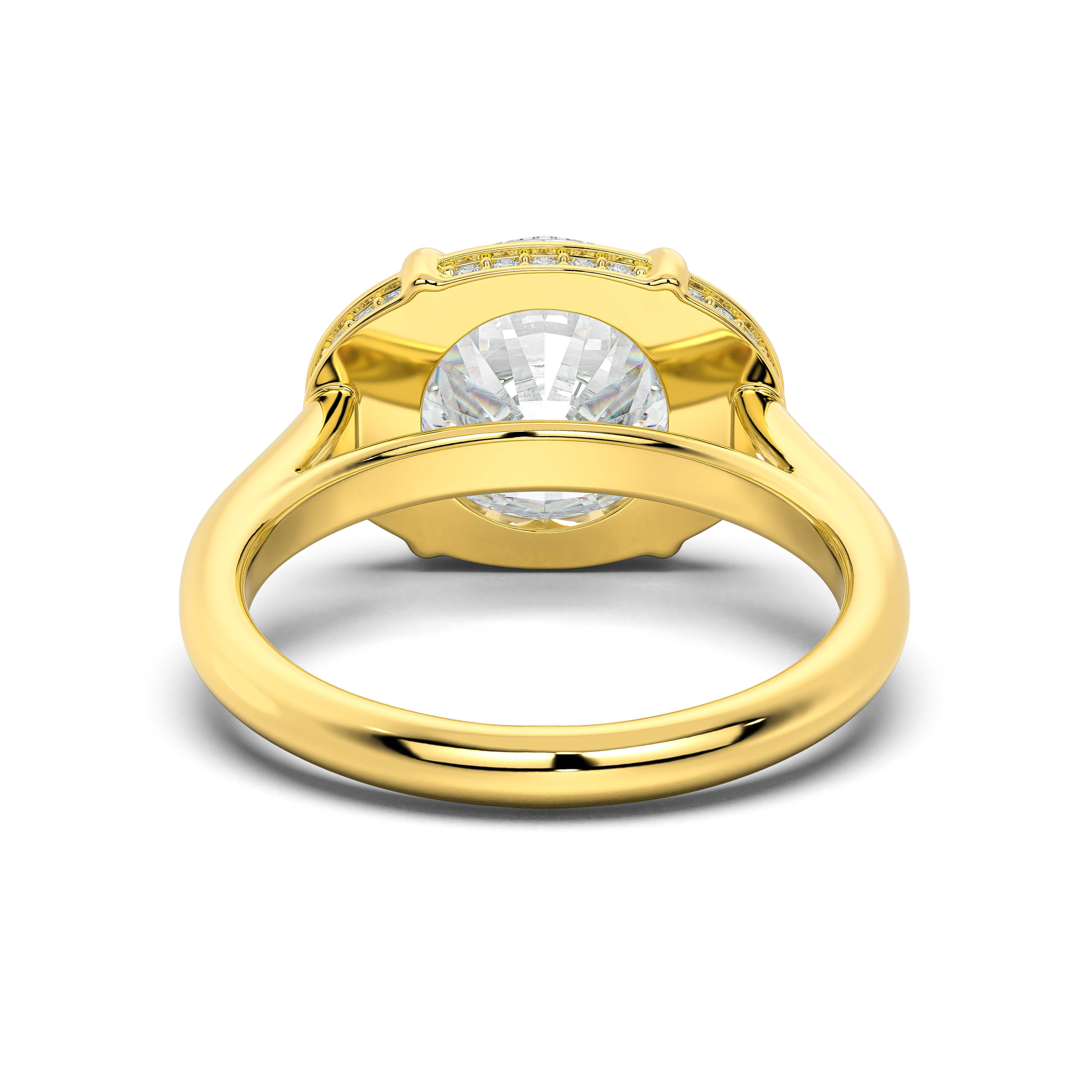 Belloc Graduated Side Halo Engagement Ring
