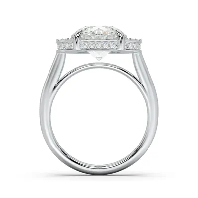 Belloc Graduated Side Halo Engagement Ring