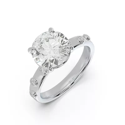 Sora Scattered Bezel Lab Diamond Engagement Ring