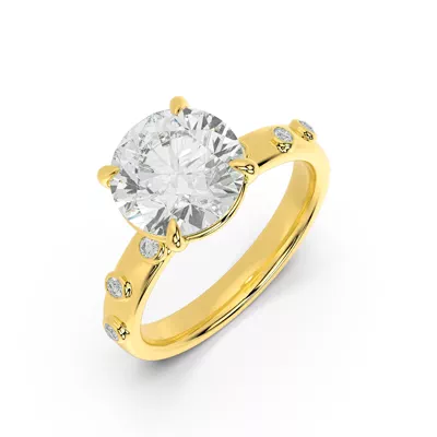 Sora Scattered Bezel Lab Diamond Engagement Ring