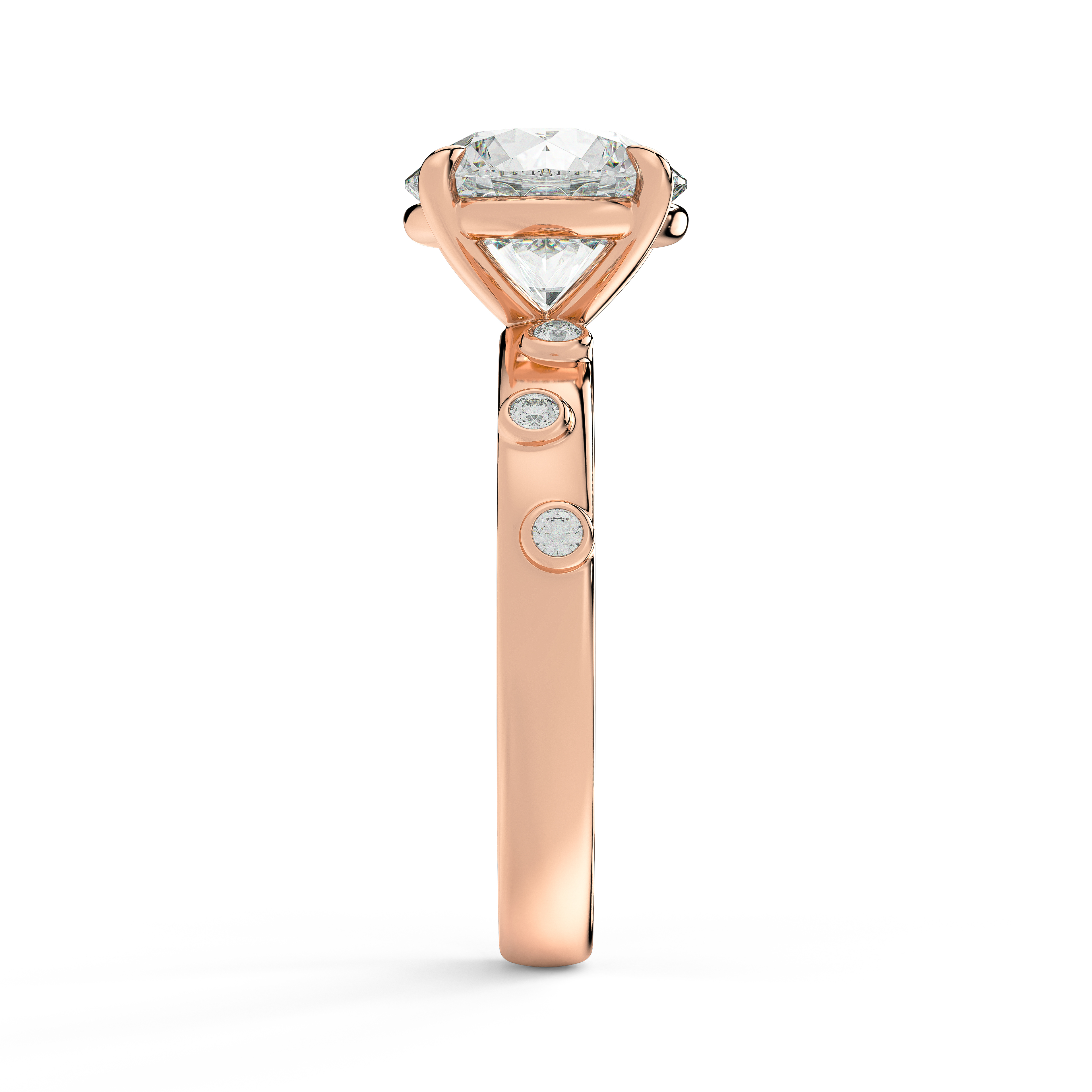 Sora Scattered Bezel Lab Diamond Engagement Ring