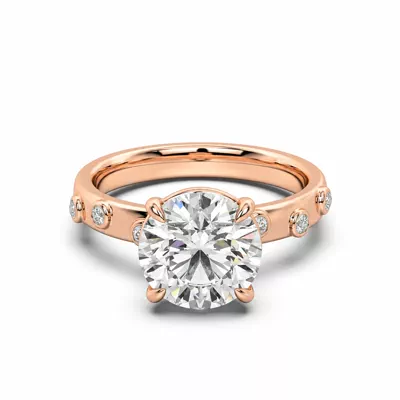 Sora Scattered Bezel Diamond Engagement Ring