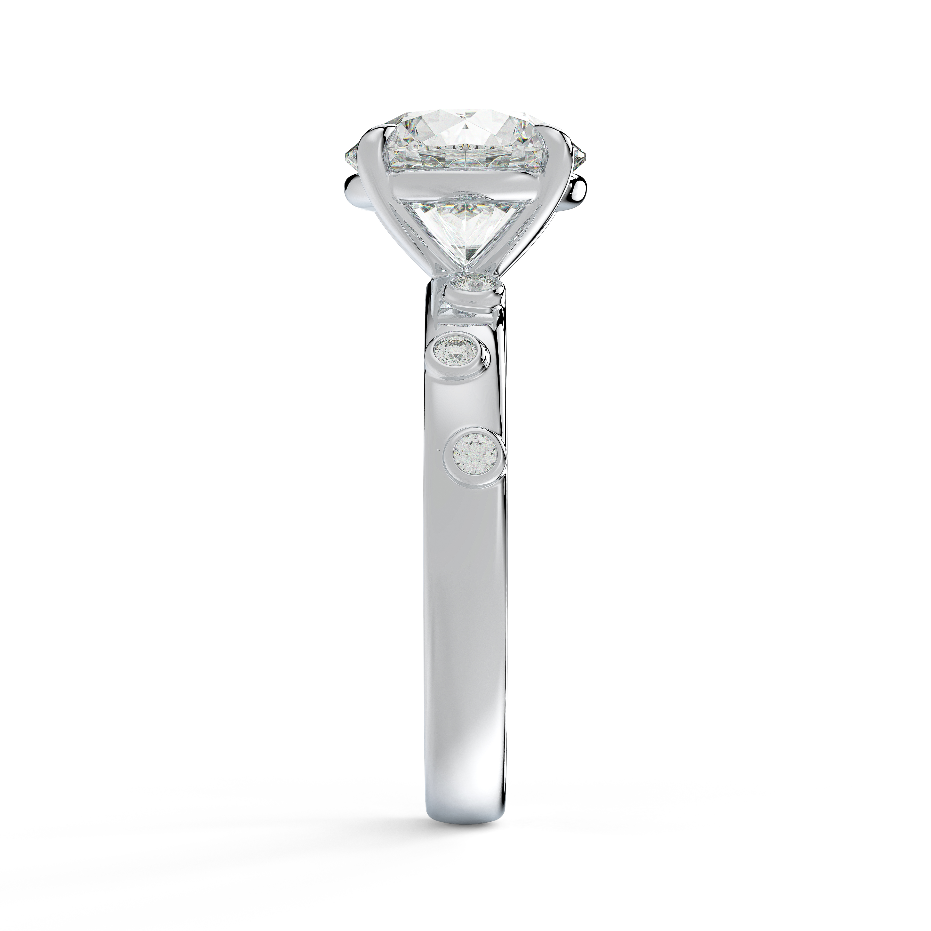 Sora Scattered Bezel Lab Diamond Engagement Ring