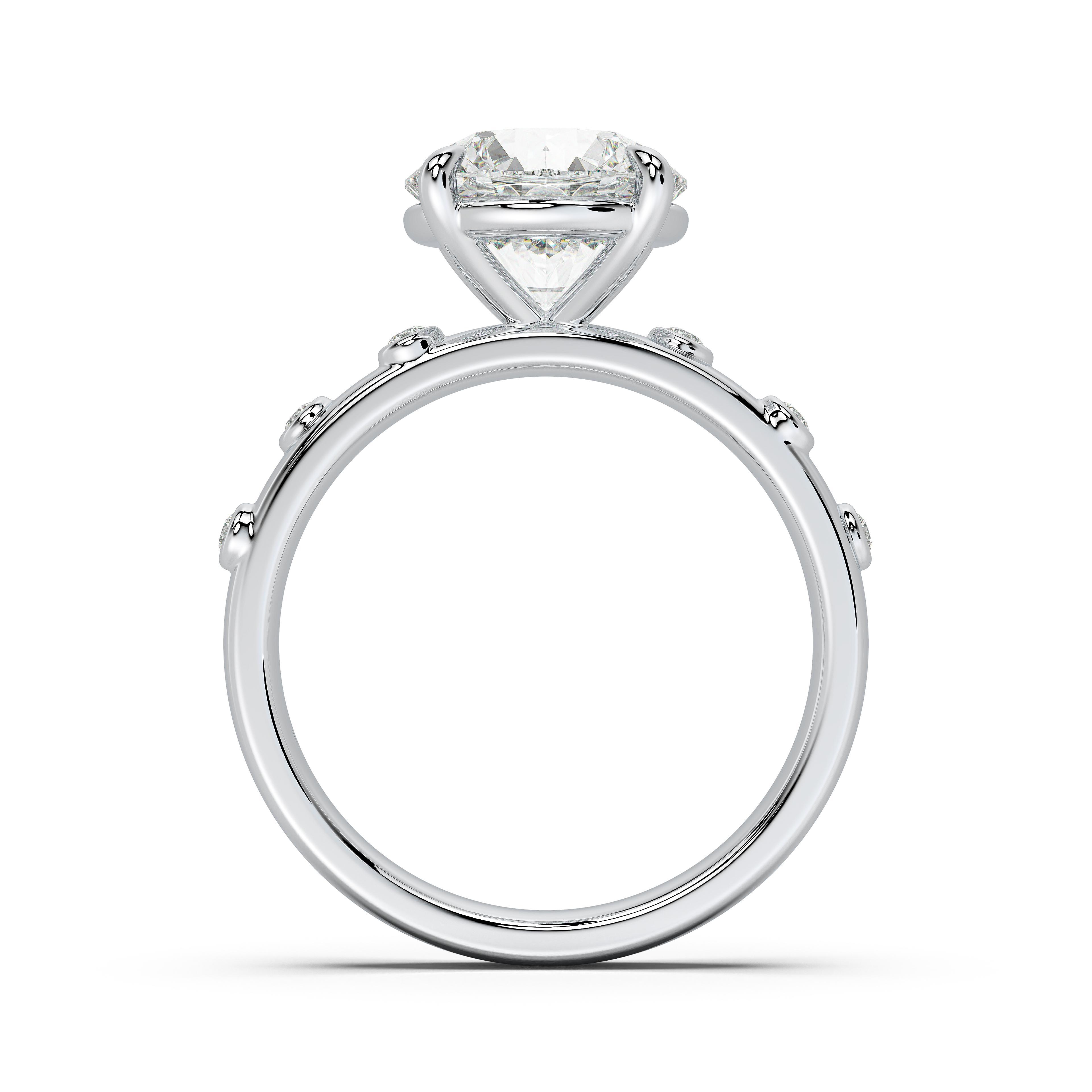 Sora Scattered Bezel Diamond Engagement Ring