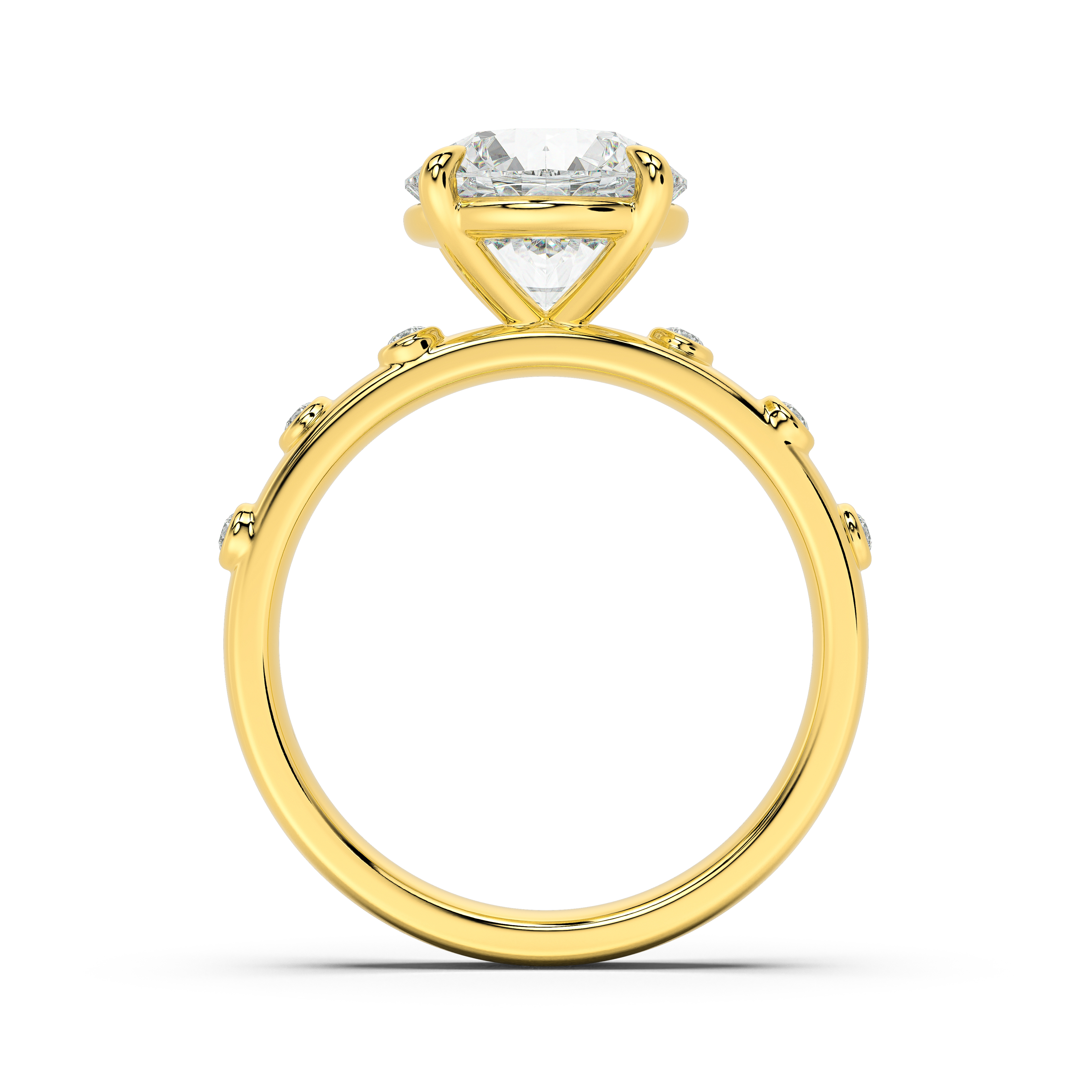Sora Scattered Bezel Diamond Engagement Ring
