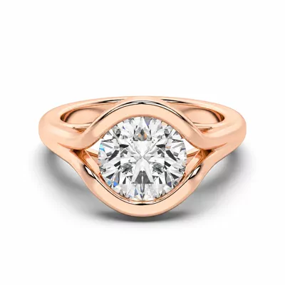 Orla Split Bezel Solitaire Engagement Ring