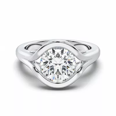 Orla Split Bezel Solitaire Engagement Ring