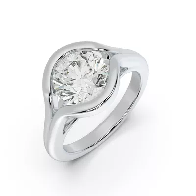 Orla Split Bezel Solitaire Engagement Ring