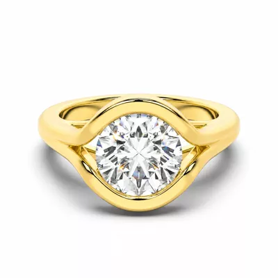 Orla Split Bezel Solitaire Engagement Ring