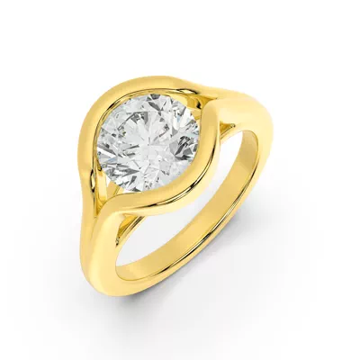 Orla Split Bezel Solitaire Engagement Ring