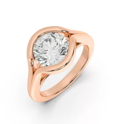 Orla Split Bezel Solitaire Engagement Ring