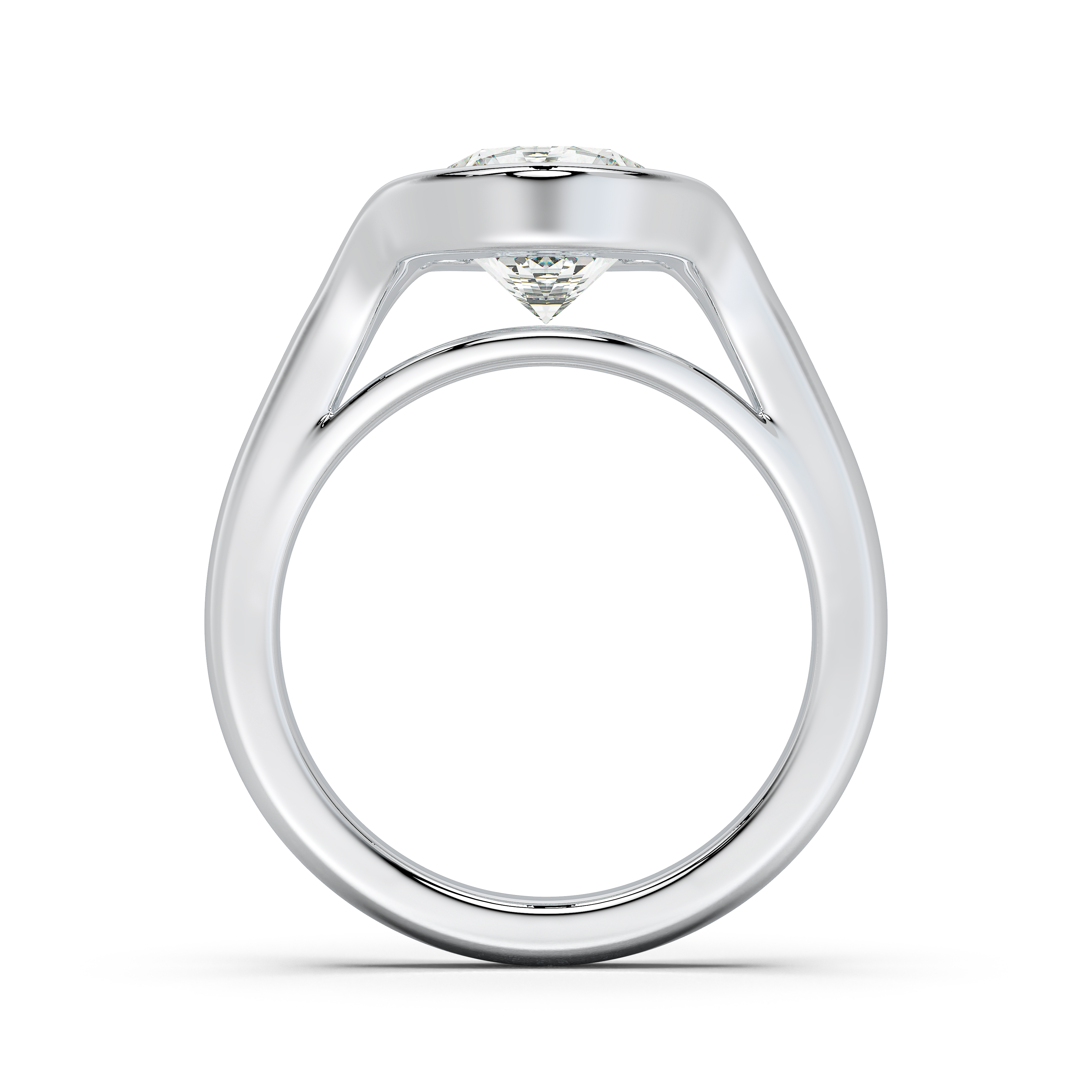 Orla Split Bezel Solitaire Engagement Ring