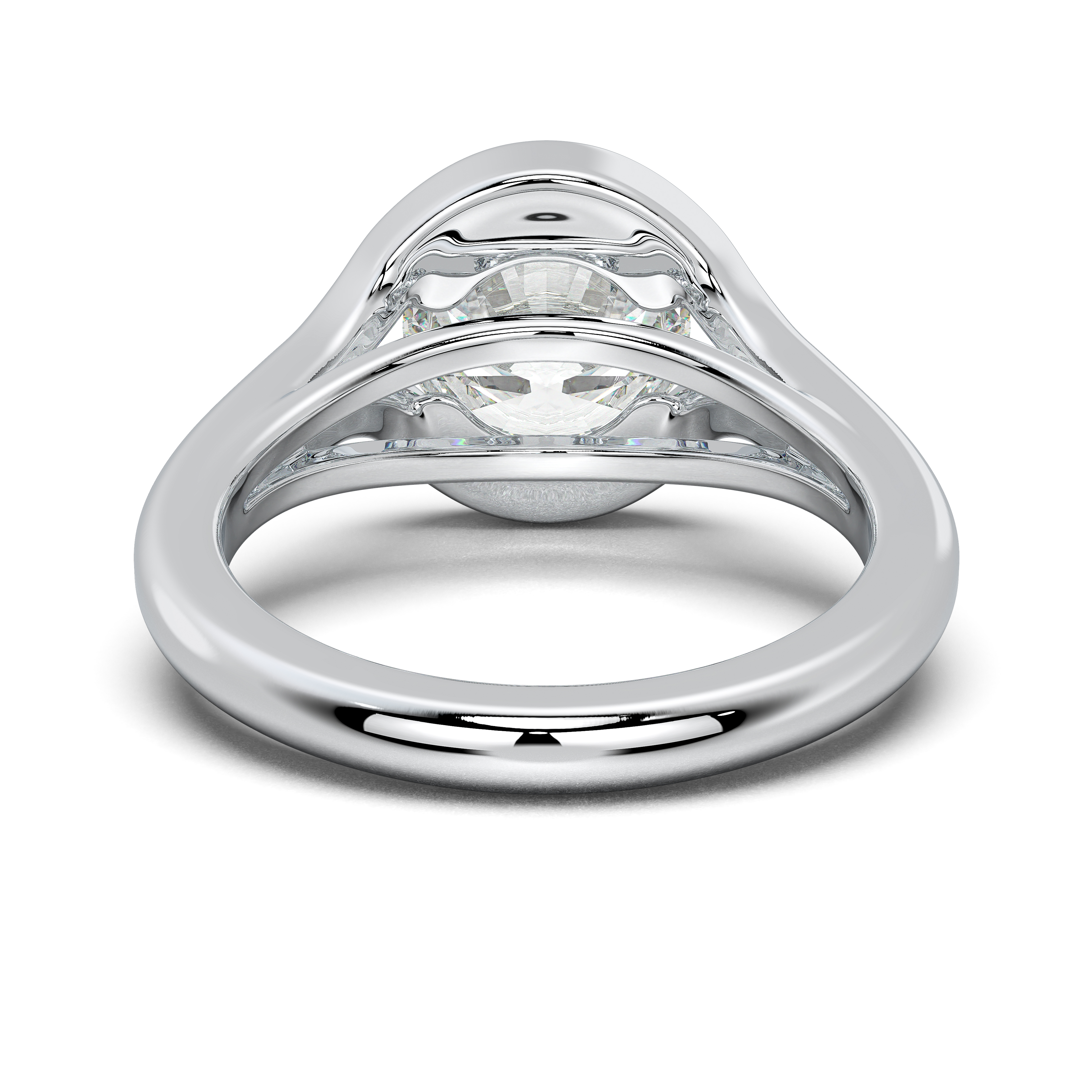 Orla Split Bezel Solitaire Engagement Ring